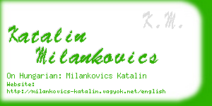 katalin milankovics business card